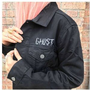 Verameat Ghost Jacket made of black denim and 100% cotton SIZE Large